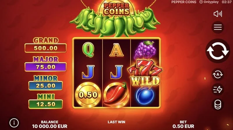 Pepper Coins - রিলগুলিতে Wild প্রতীক